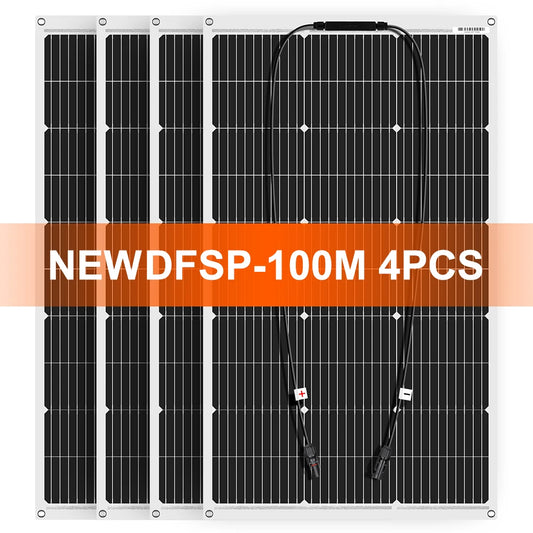 DOKIO 100W Flexible Monocrystalline Solar Panel For Camping