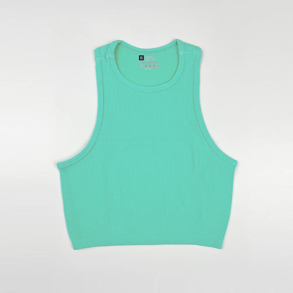 Women Yoga Vest Elastic Gym Crop Top Fitness Tank Pro