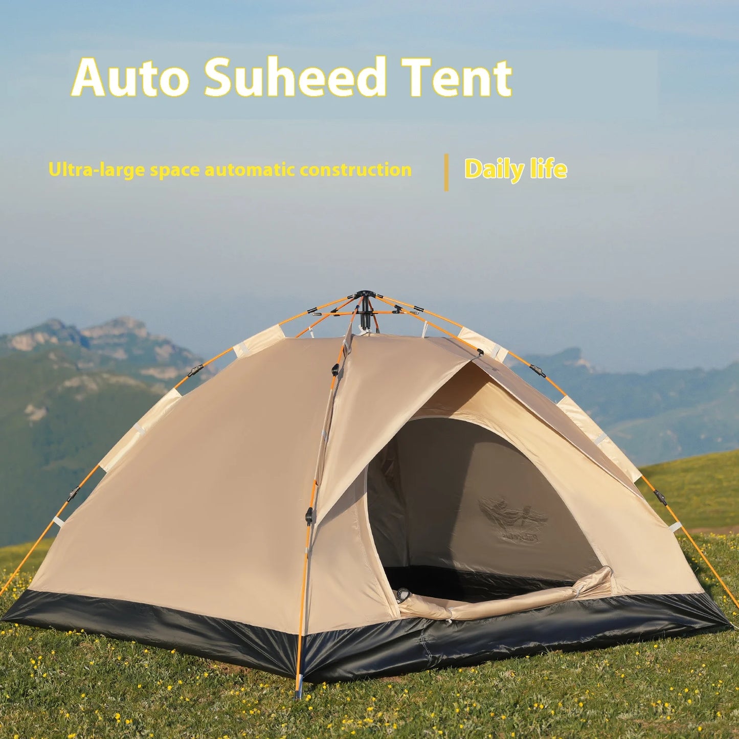 Pakicetus Windproof Camping Tent, Easy Setup, Lightweight Family Tent