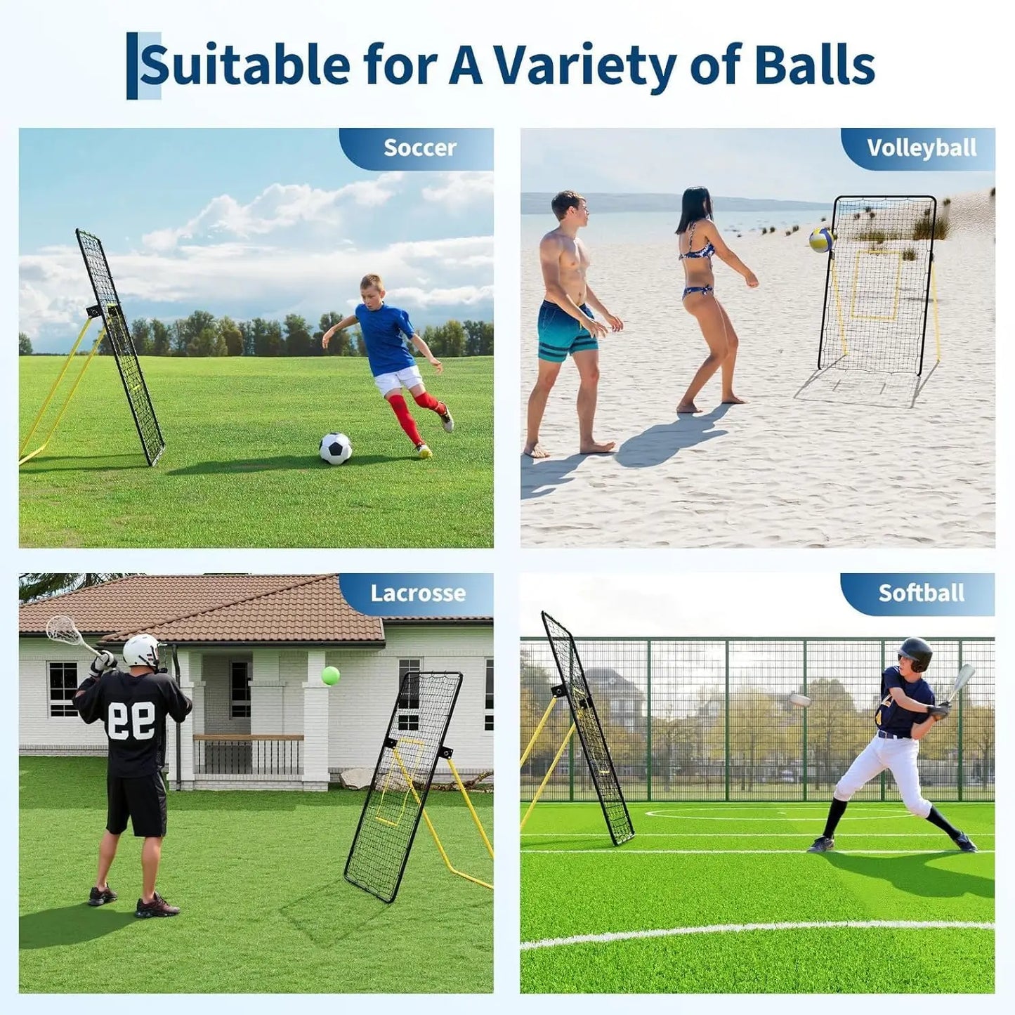HiMISS Volleyball Rebounder Net Multi-Angle Training