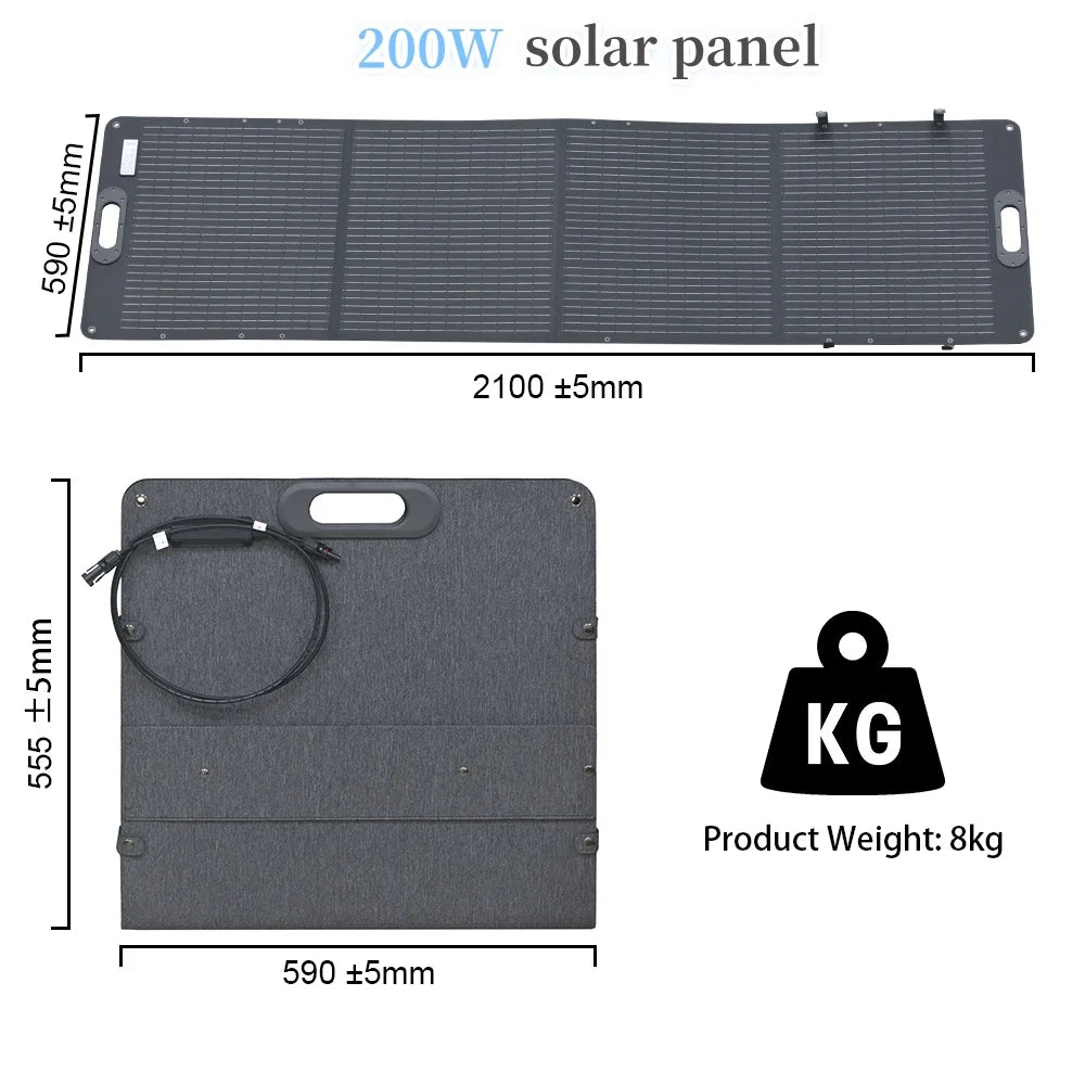 Cakosimo 600W LiFePO4 Solar Portable Power Station for Camping