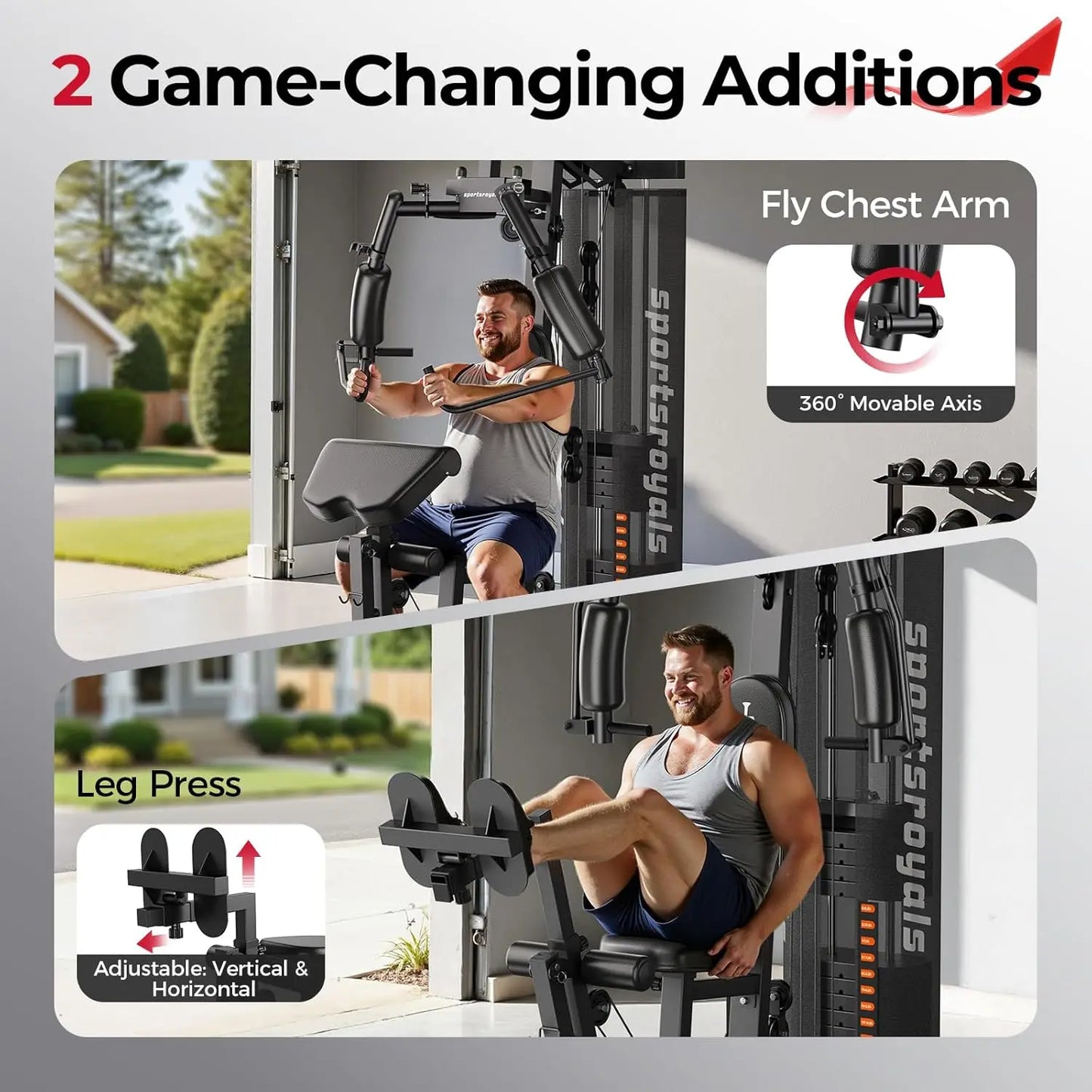 FED Fitness Home Gym Equipment With 150LBS Weight Stack