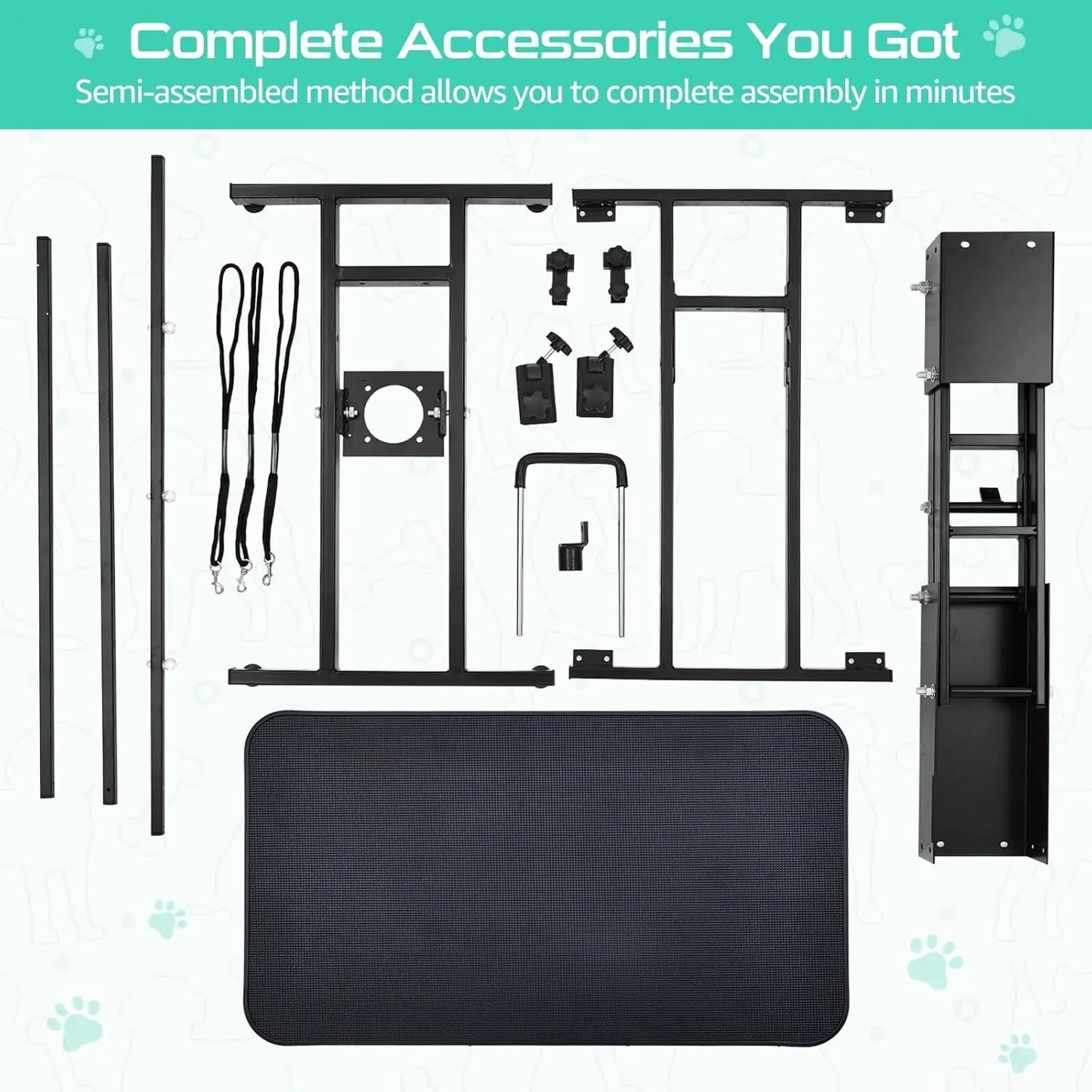 HiMiss 350Lbs Heavy Duty Hydraulic Adjustable Dog Grooming Table