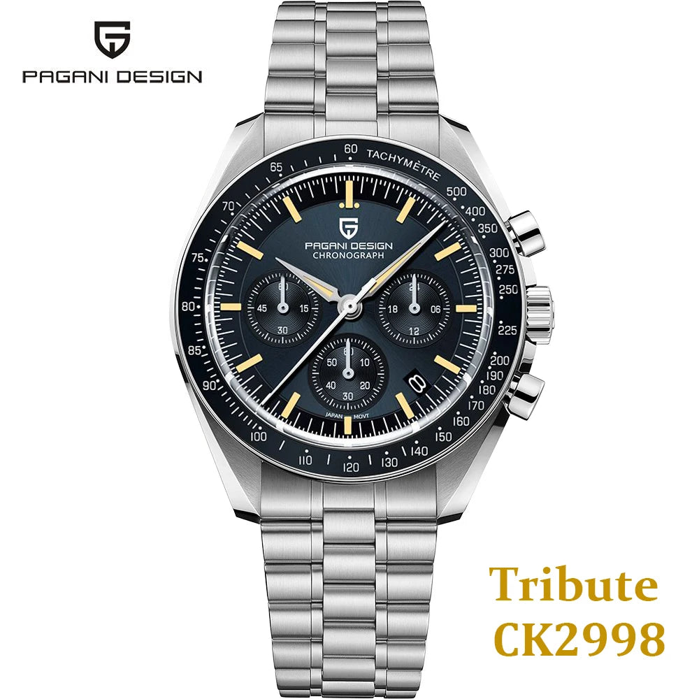 PAGANI DESIGN CK2998 Moon Watch Stainless Steel Chronograph For Men