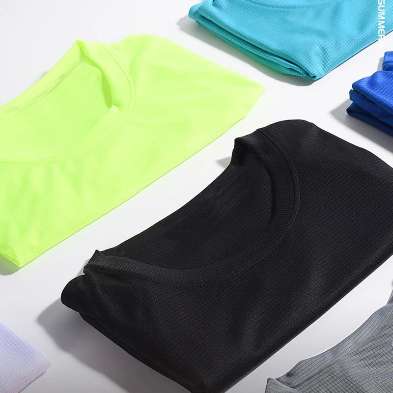 Quick Dry Men's Running T Shirt Breathable Gym Top Summer