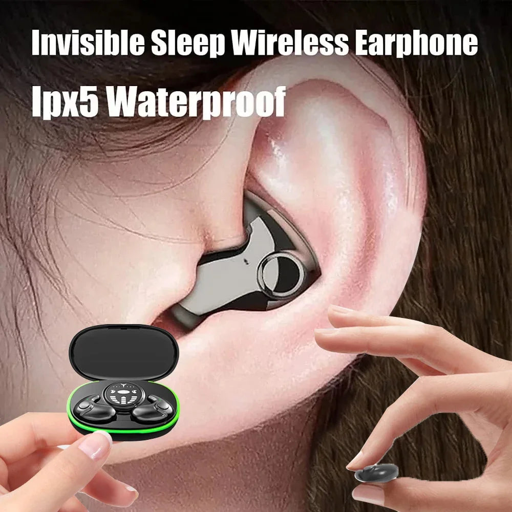 SHUKE Invisible Sleep Earphones With Bluetooth 5.3 Noise Reduction