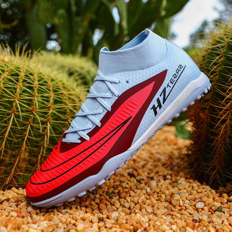 Qztzx Men's Soccer Shoes Breathable Cleats for Outdoor Play