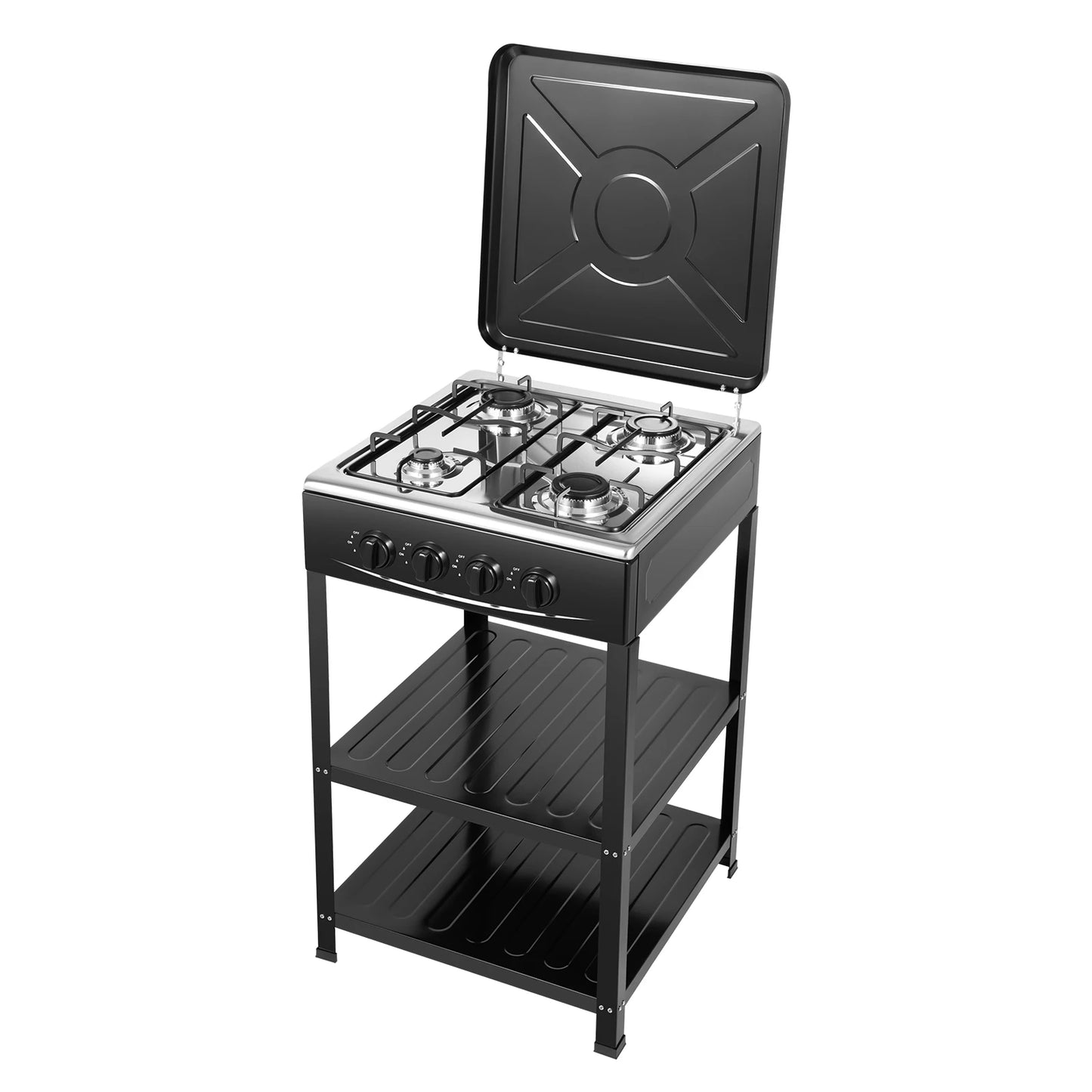 Stainless Steel Four Burner Gas Grill Propane Portable Smokeless Barbecue