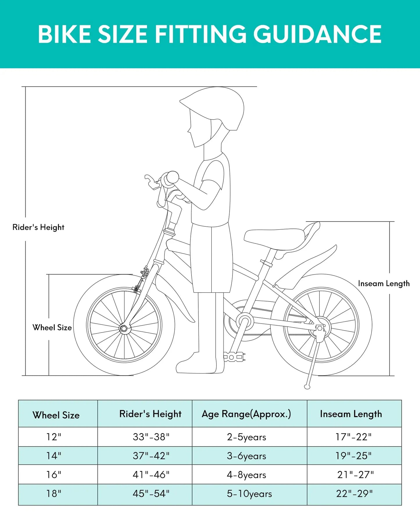 Kids Bike With Training Wheels Dual Handbrake Kickstand Adjustable Saddle