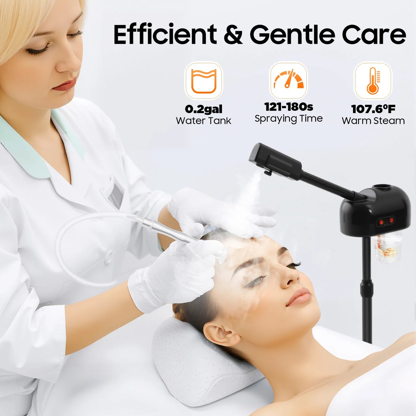 Facial Steamer Floor Standing With 360 Degree Wheels US Plug