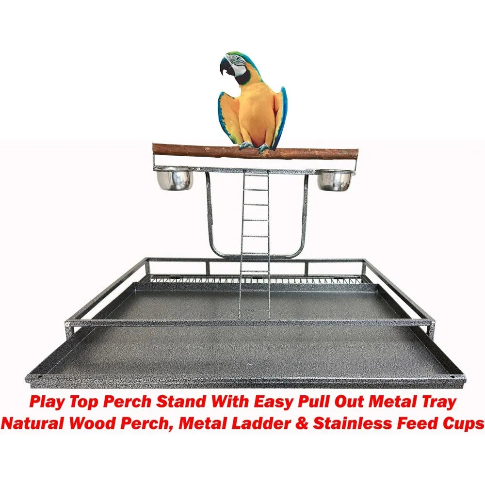 Wrought Iron Bird Climbing Ladder Perch Stand For Parrots
