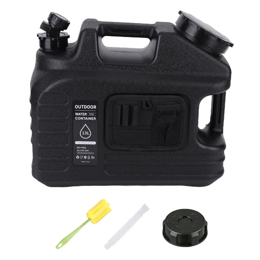 13L Camping Water Jug Removable Spigot Emergency Water Storage Portable for Outdoor Hiking Camping Home Use
