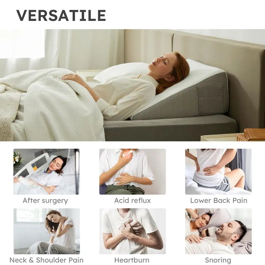 XMSJ Wedge Pillow for Sleep Support and Acid Reflux Relief