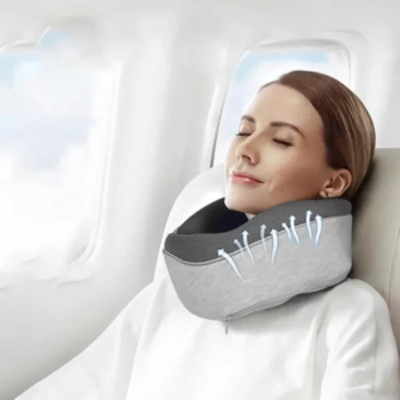NONECN Travel Neck Pillow Memory Foam U Shape Auto Headrest