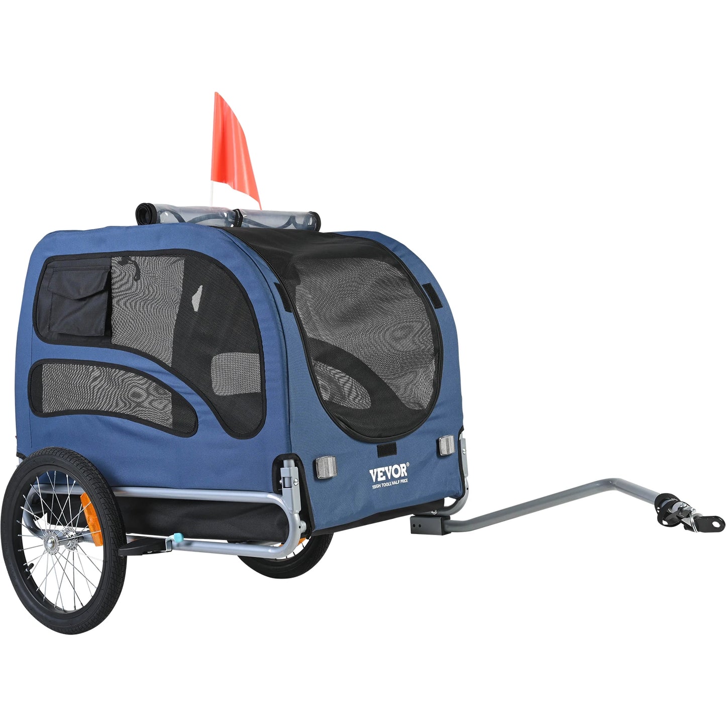 Pet Bicycle Trailer For Dogs With Coupler And Reflectors