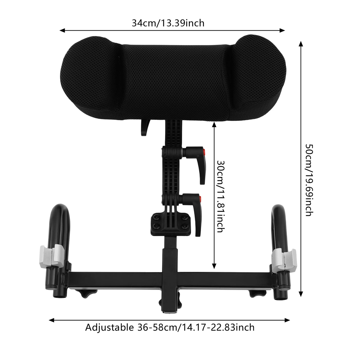 Bymaocar Wheelchair Headrest With Three Dimensional Adjustability