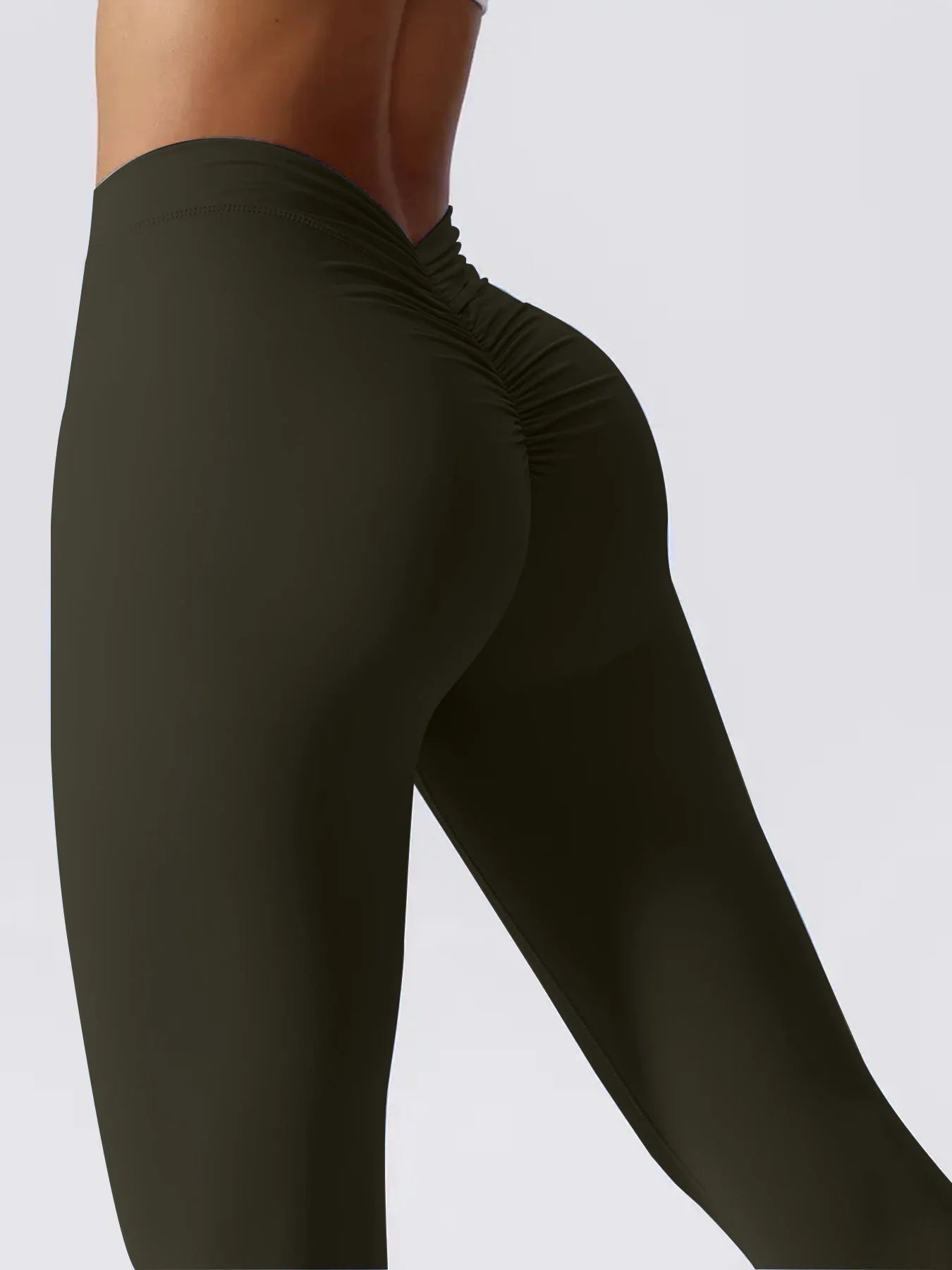 Women's High Waist Cross Over Yoga Leggings With Stretch Fit