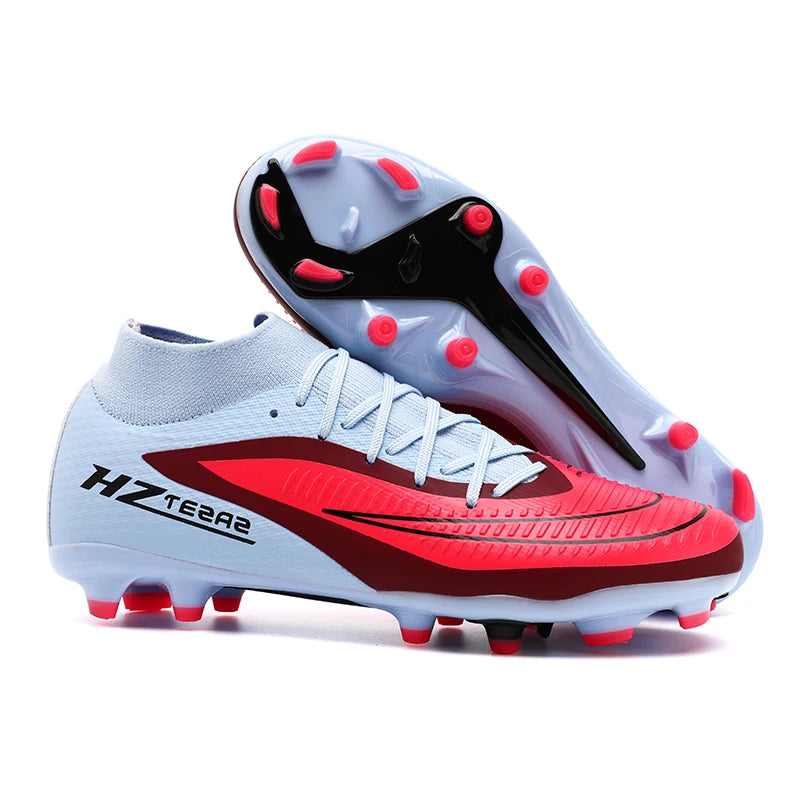 Qztzx Men's Soccer Shoes Breathable Cleats for Outdoor Play