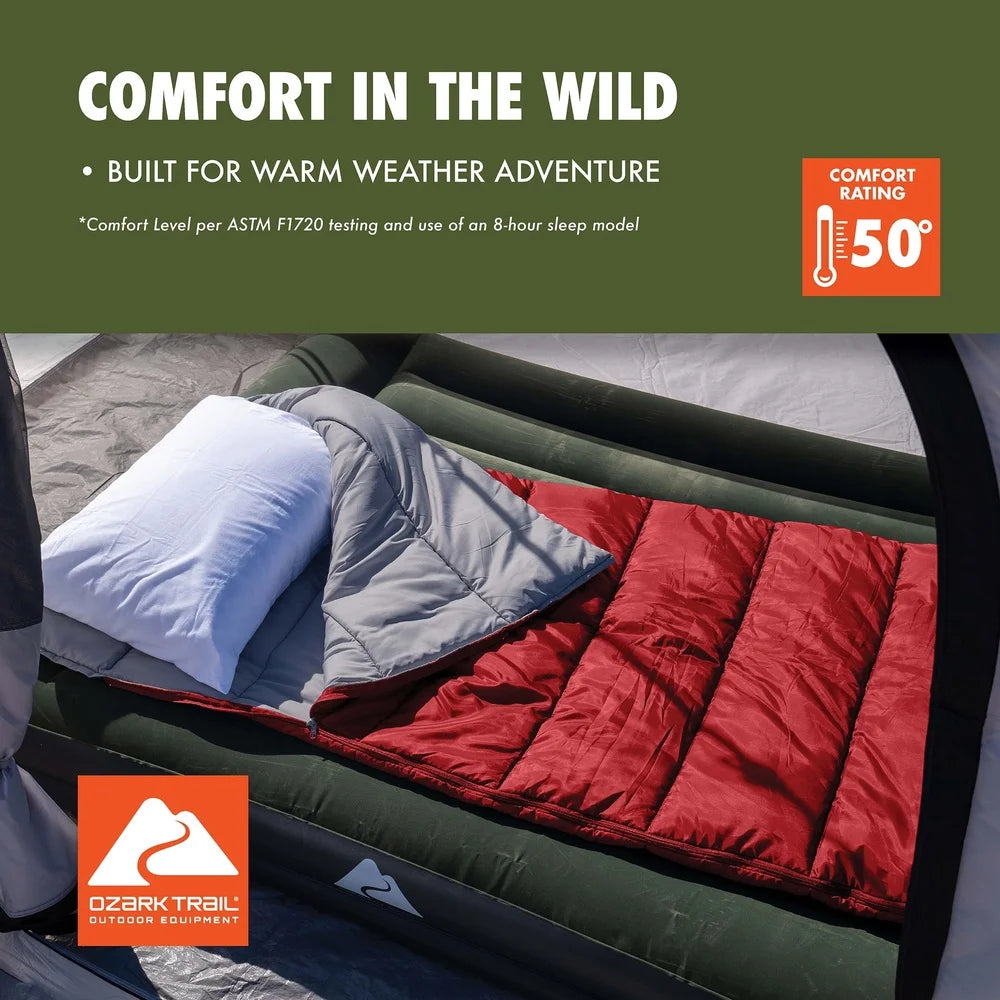 NONECN 50F Warm Weather Sleeping Bag Lightweight Camping