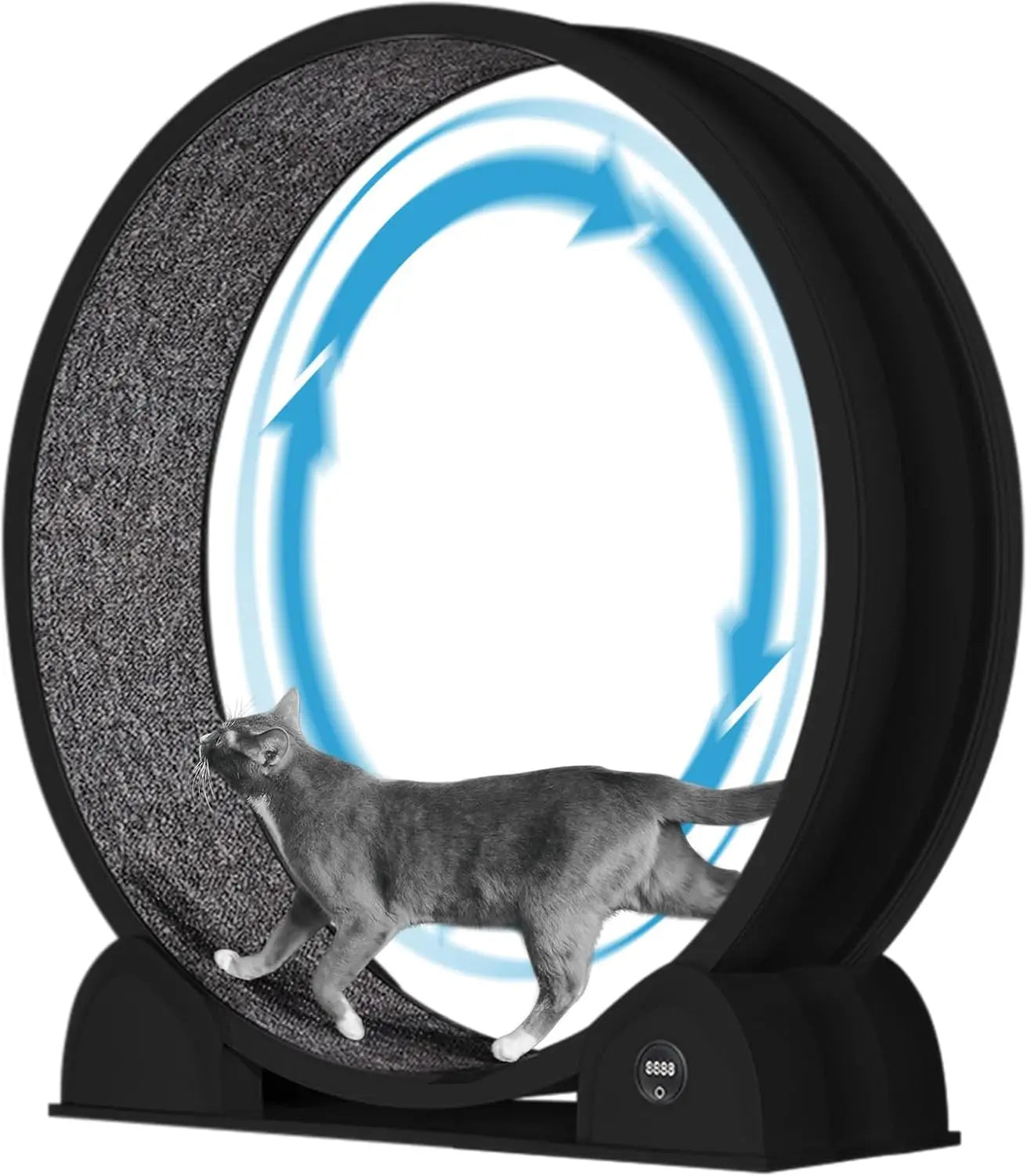 HiMISSCN Quiet Cat Exercise Wheel For Indoor Cats With Pedometer
