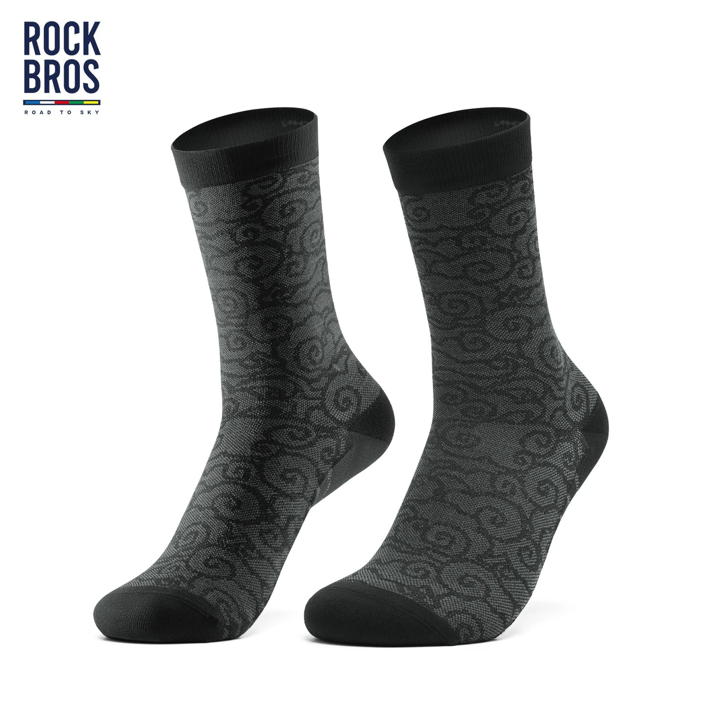 ROCKBROSCN Professional Cycling Socks Knee-High Sweat-Absorbing