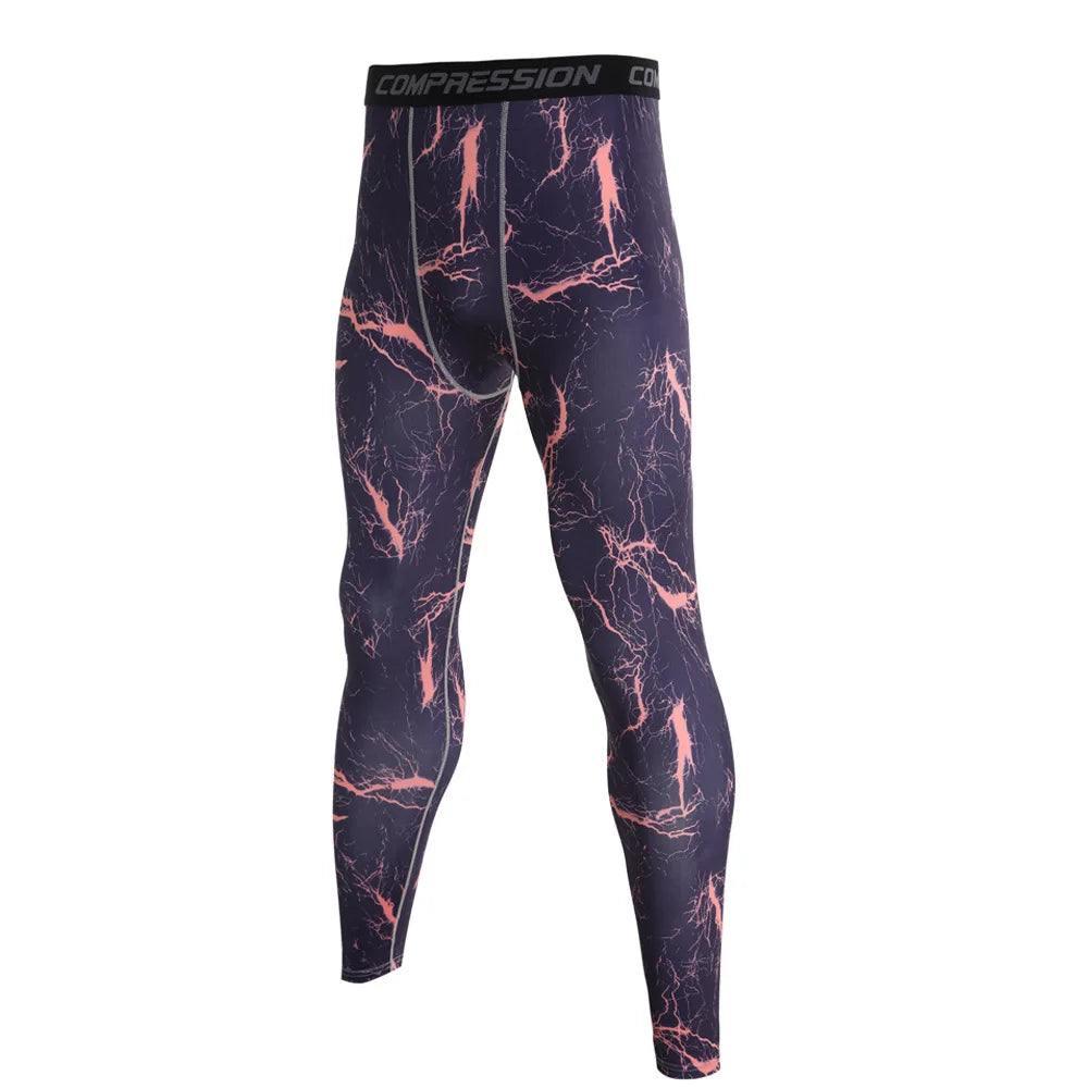 Men Camouflage Running Leggings Quick Dry Training Tights