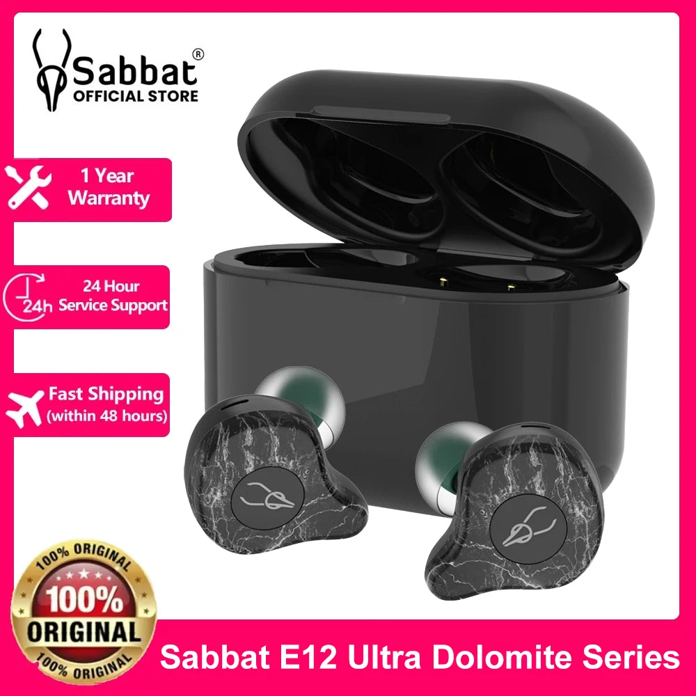 Sabbat E12 Ultra Wireless Earphones IPX5 Bluetooth 5.2 AptX