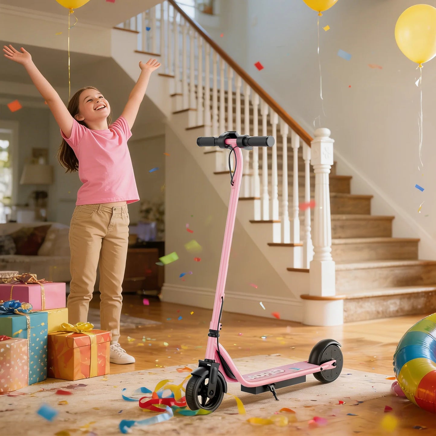 Ladped Electric Kids Scooter 9MPH Folding With App Control