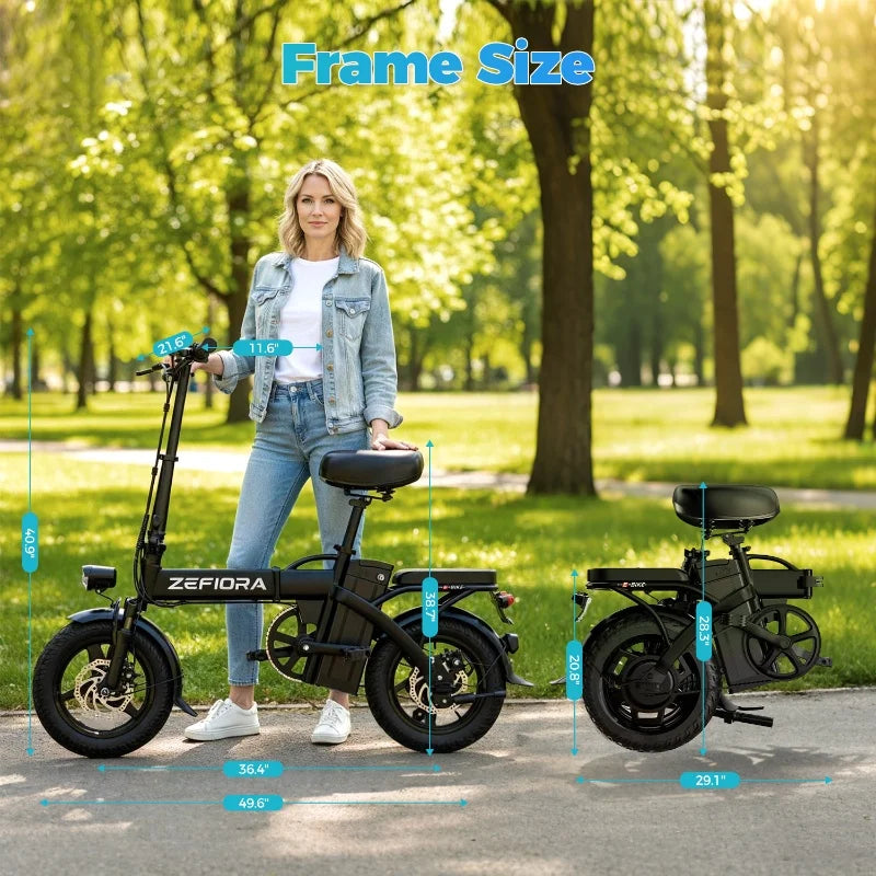 ZEFIORA 1000W Electric Bike For City Commuting Aluminum Alloy