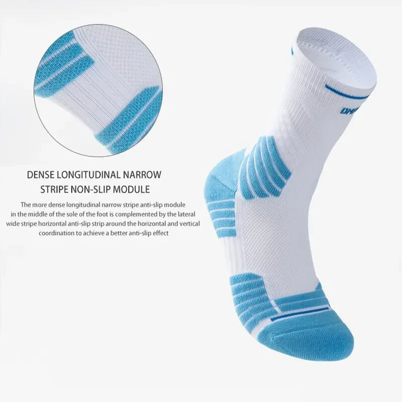 MOMMIELIFECN Basketball Socks For Men Mid-Tube 4 Pairs