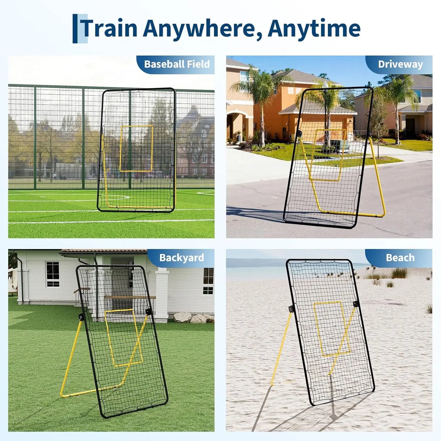HiMISS Volleyball Rebounder Net Multi-Angle Training