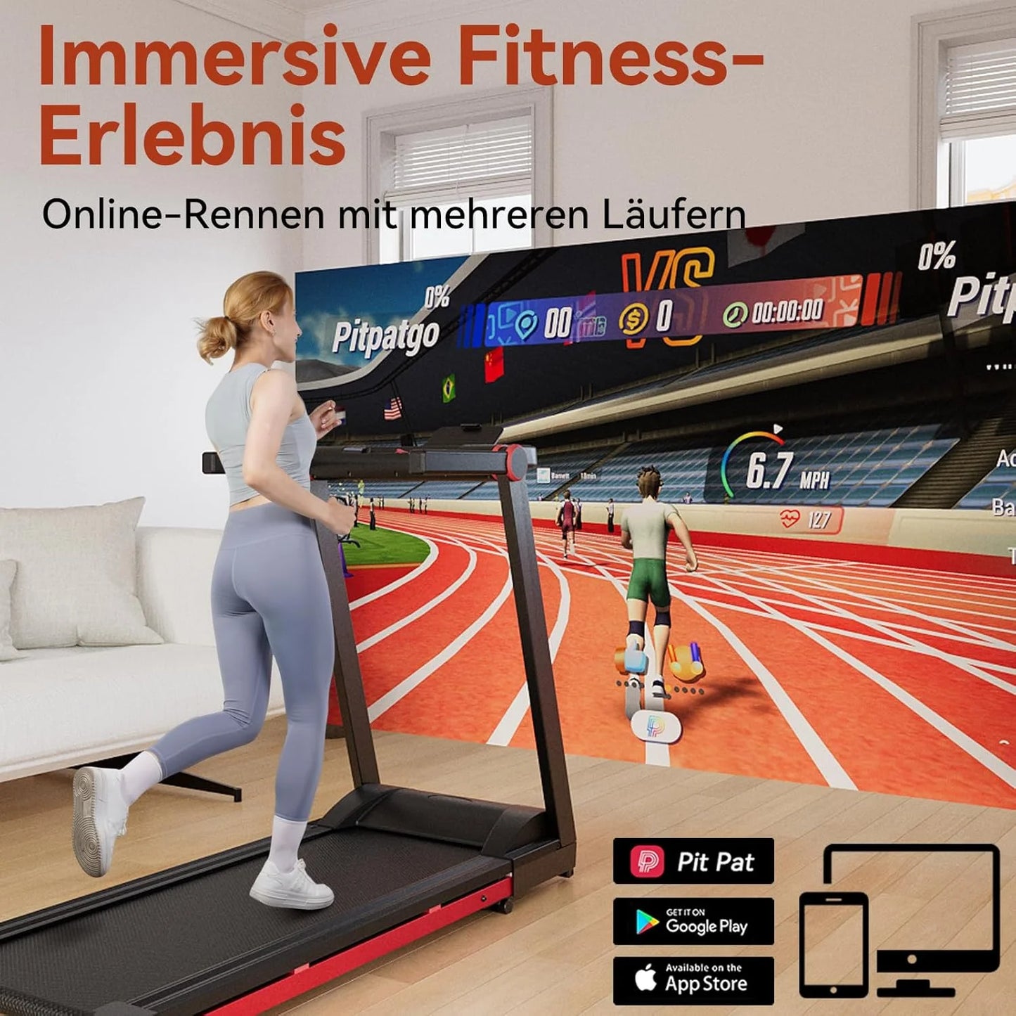 NONE Foldable Treadmill 3.5HP With Incline 350lb Capacity Bluetooth