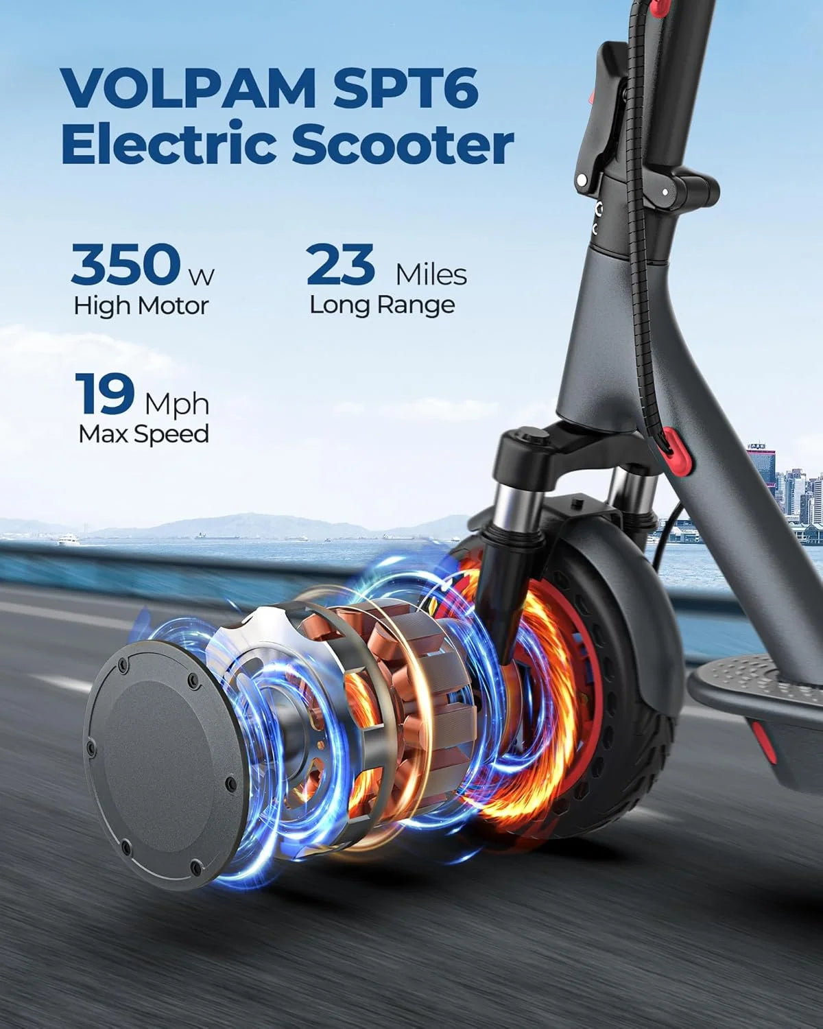 AOVOPRO AP07 Electric Scooter With Dual Shock Absorption
