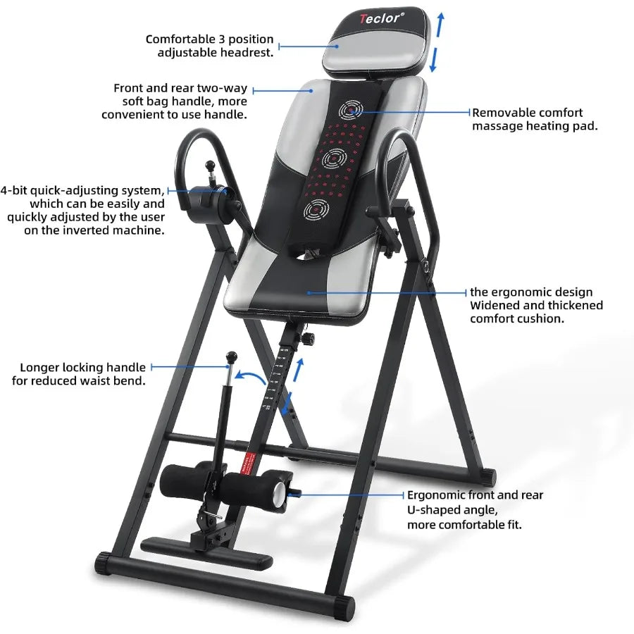 XMSJ Inversion Table with Advanced Heat and Massage