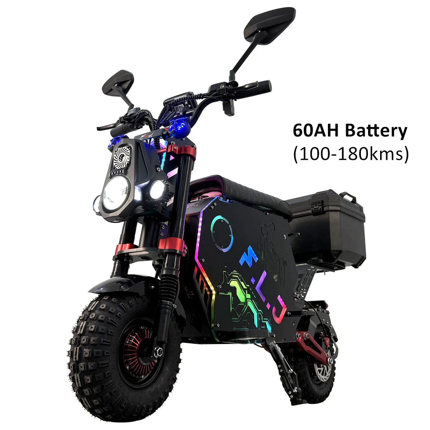 FLJ Scooter F14 72V 12000W Electric Dual Motor Removable Battery 68 MPH