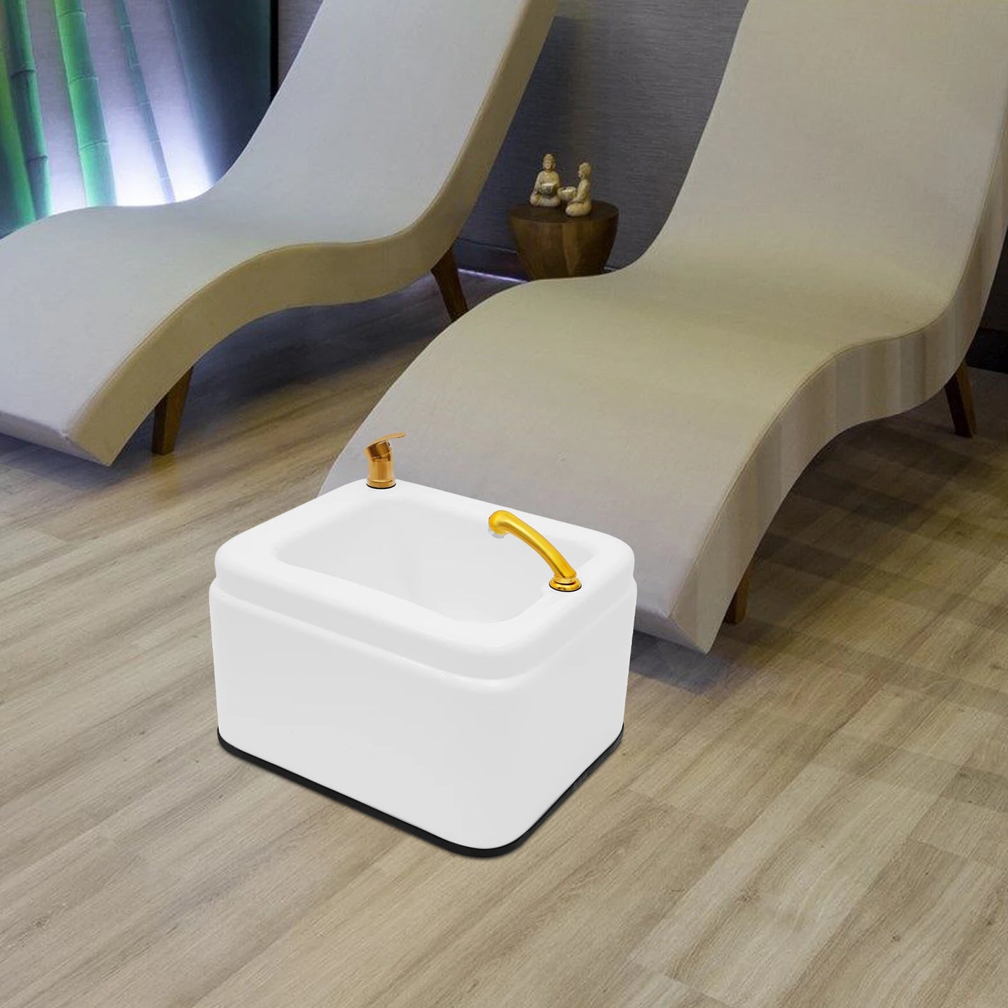Bymaocar Acrylic Foot Bath With Massage And LED Spa Tub