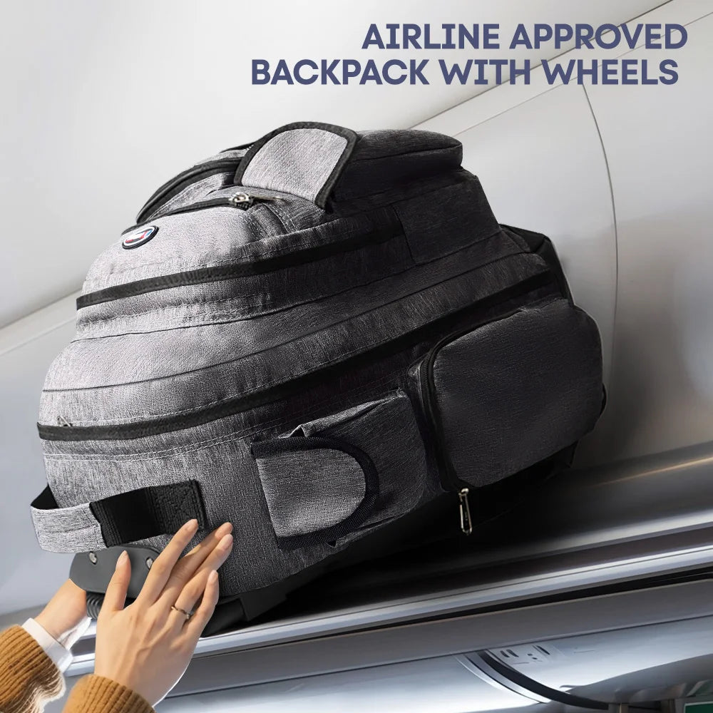 New York XPress Wheeled Travel Backpack For Men Business Class