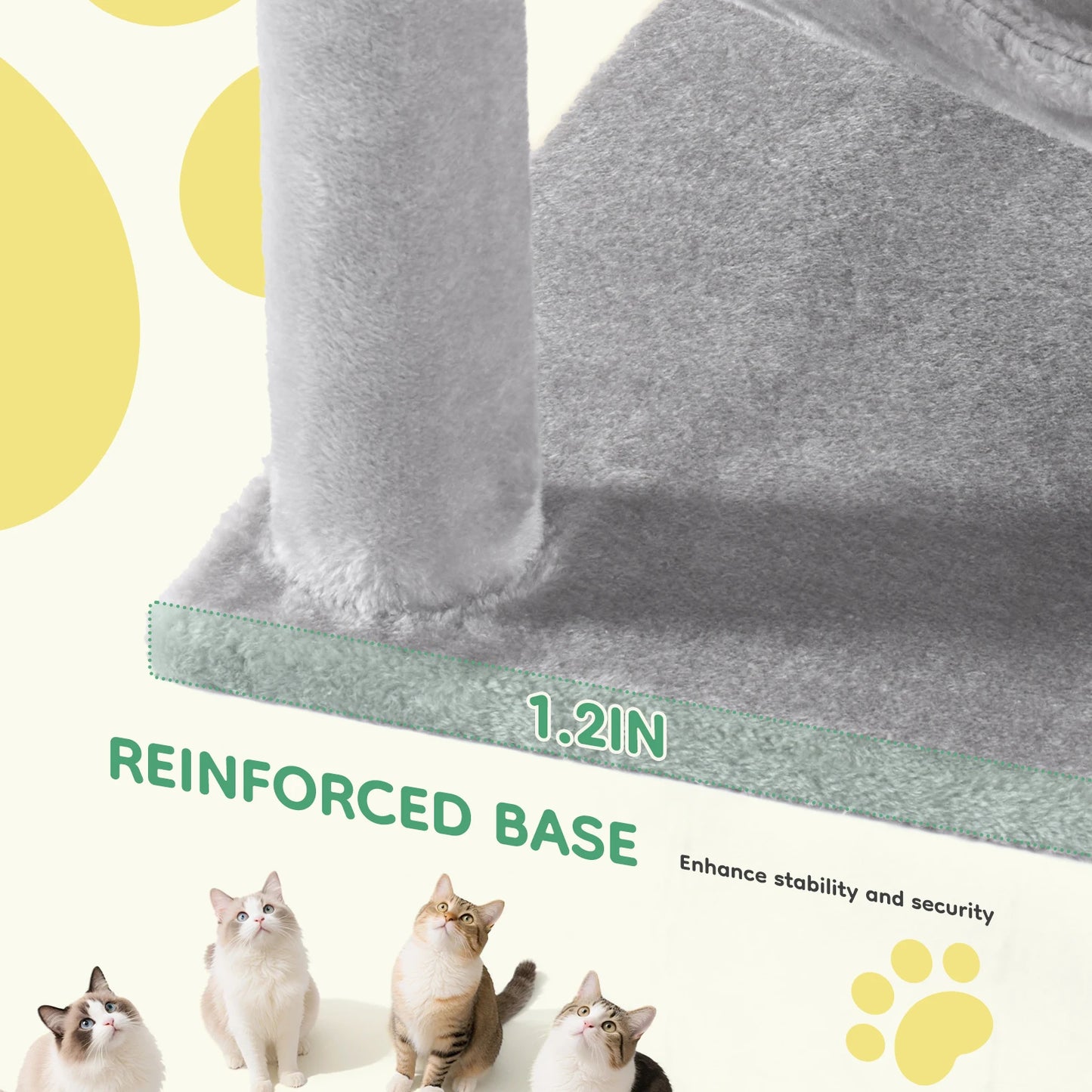 JHK Cat Tree Multi Cat Climbing Tower Sisal Scratching Posts