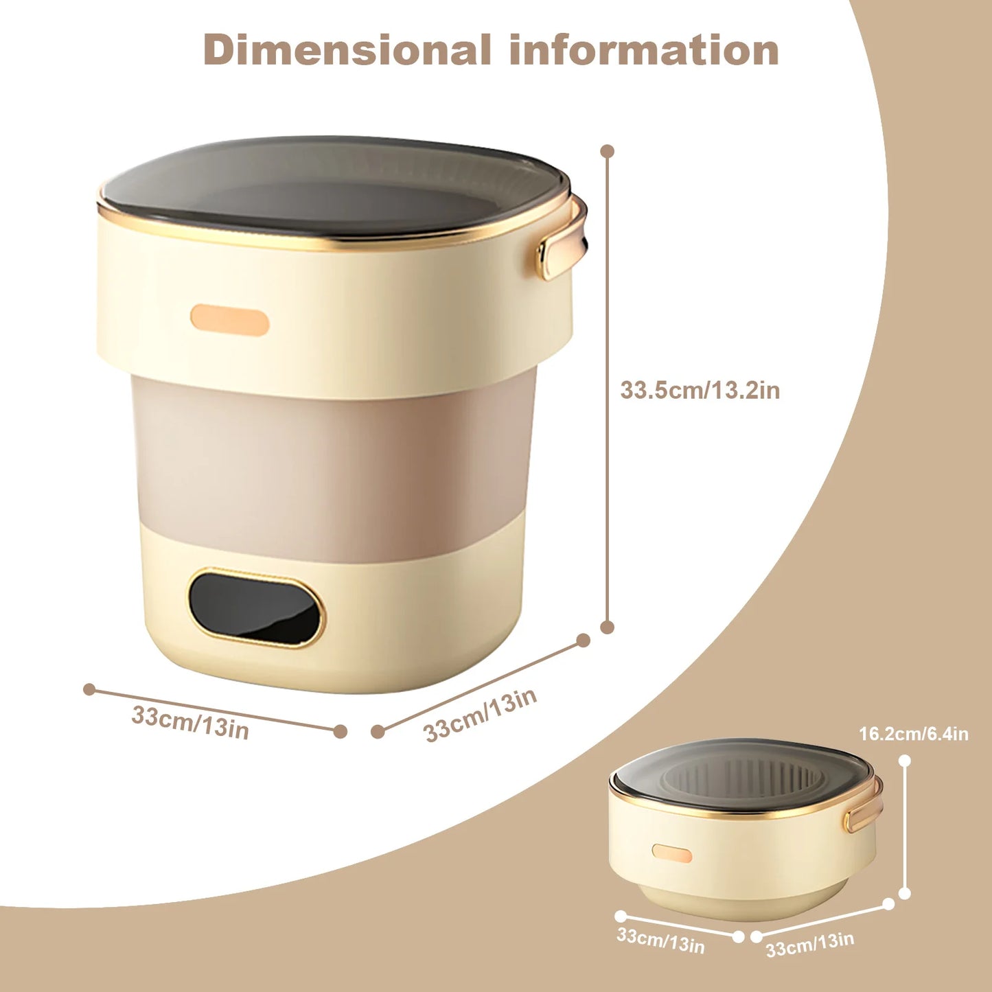 ACEKOOL Fully Automatic Portable Washing Machine With Spin Dryer