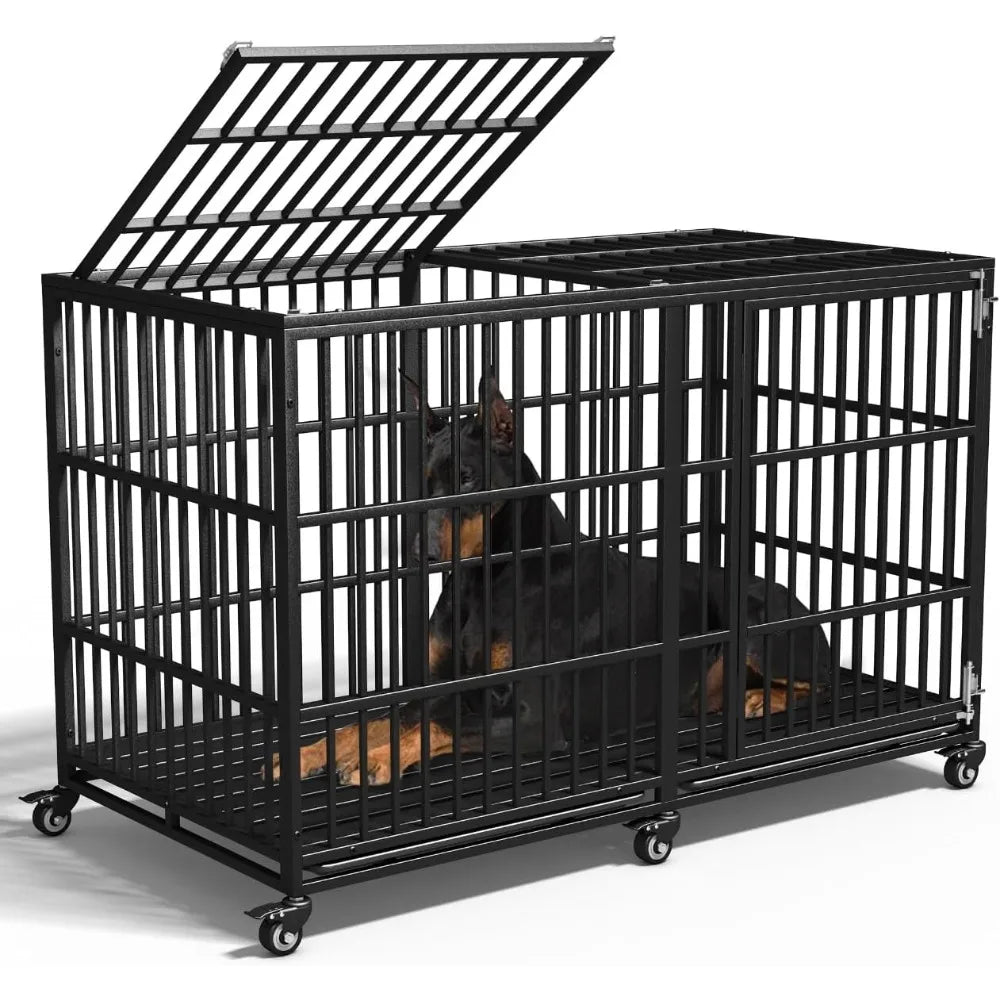 Indestructible Heavy Duty Extra Large Dog Crate for Anxious Dogs