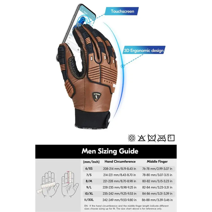 XMSJ Winter Cut-Resistant Work Gloves EN388 Level 3 ANSI A3