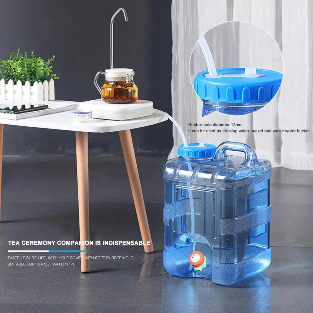 Portable Water Container with Spigot Large Capacity Camping Water Tank Water Storage Container for Hiking Self-Driving Tour