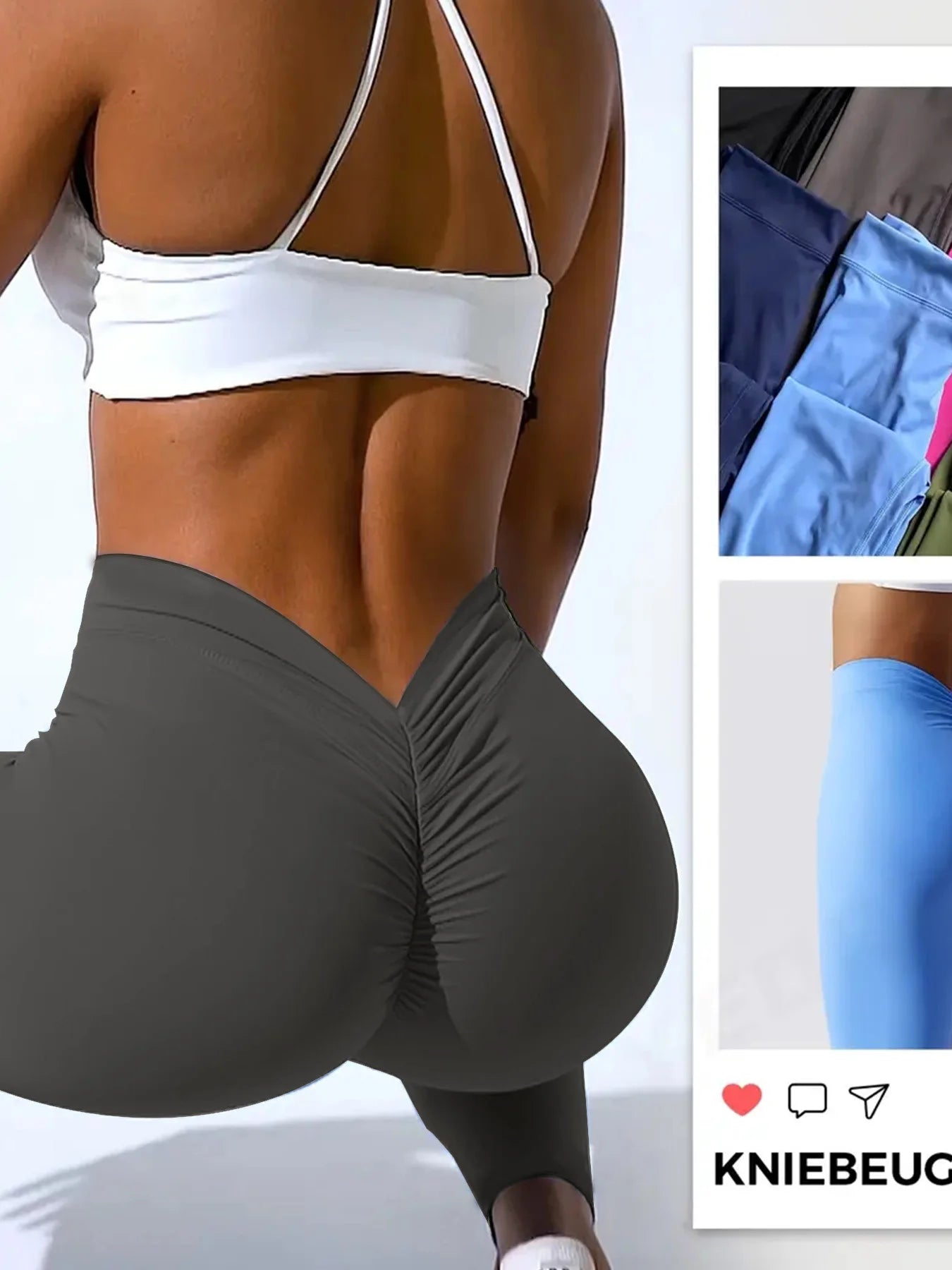 Women's High Waist Cross Over Yoga Leggings With Stretch Fit