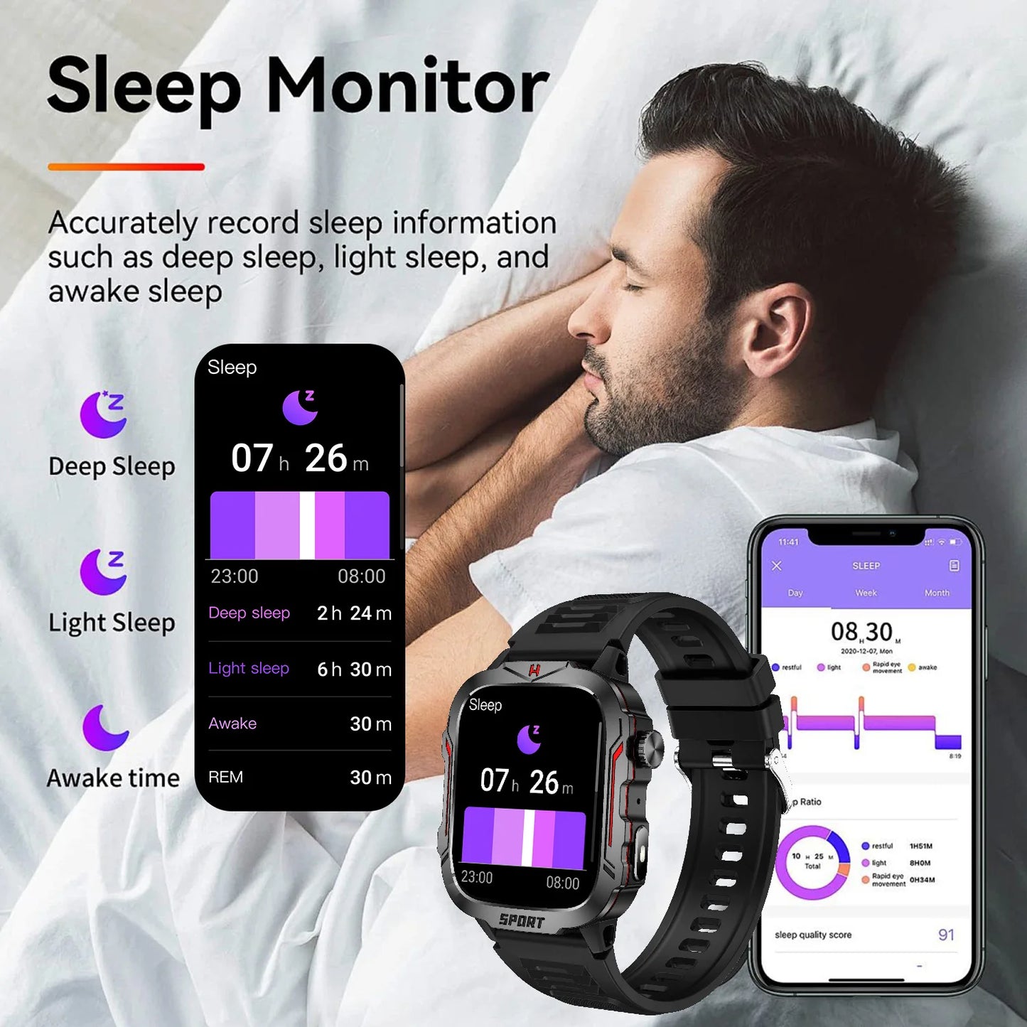LIVLOV Smart Watch Fitness Tracker And AI Voice Assistant