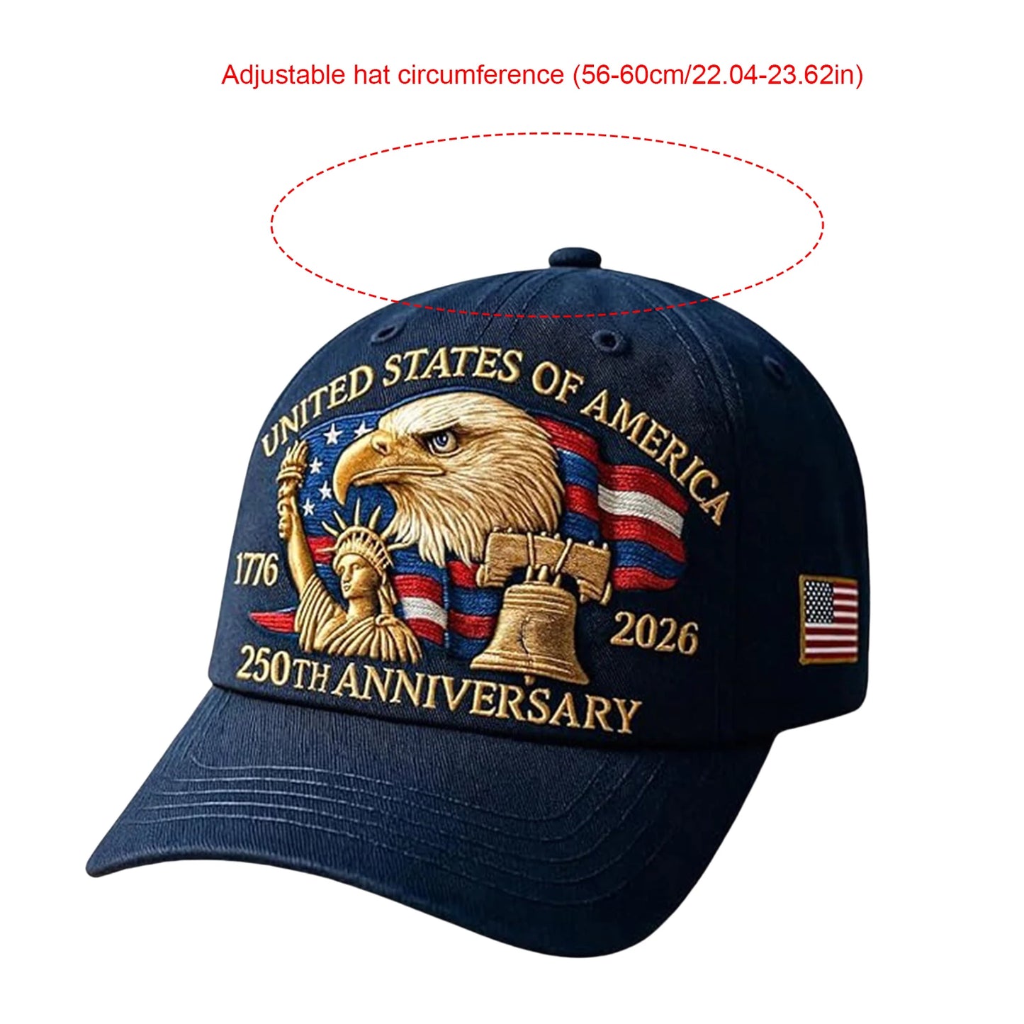 Breathable Patriotic Baseball Cap United States Tribute Hat