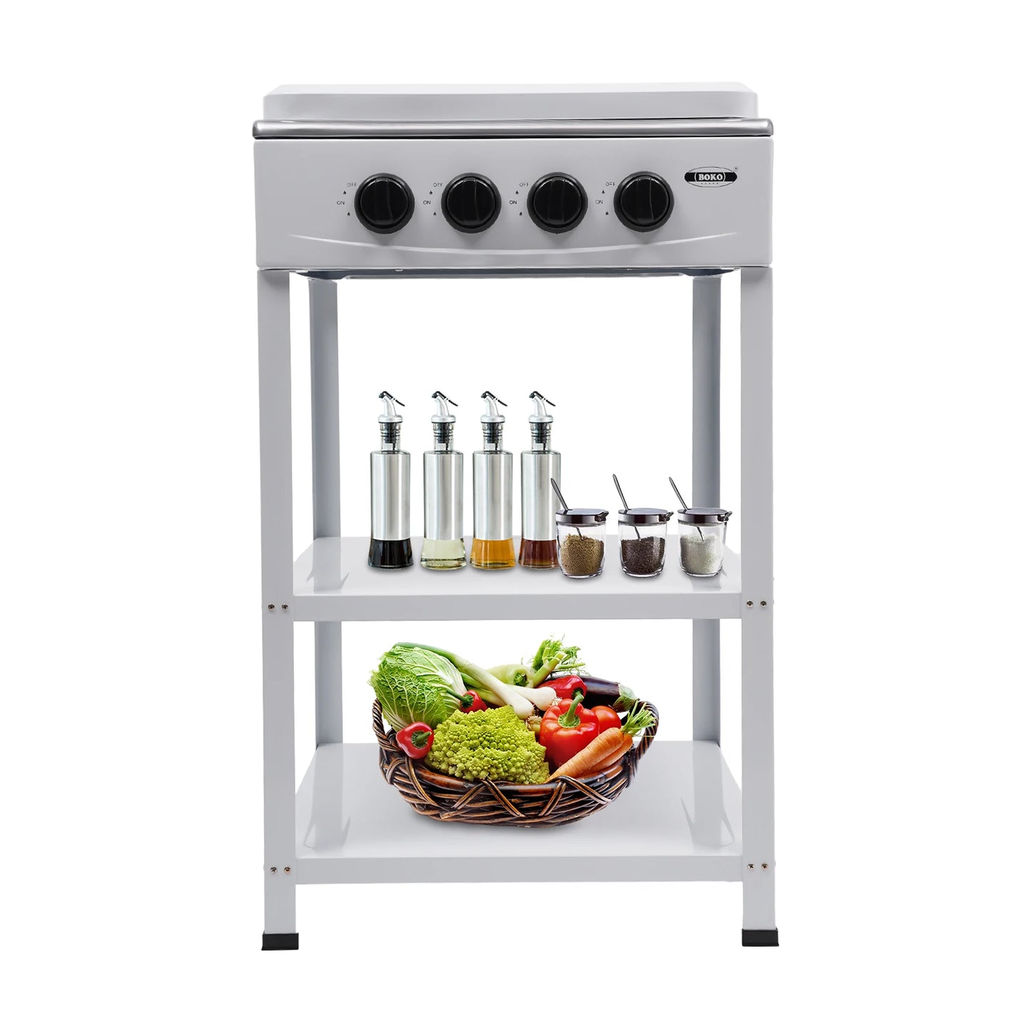 Stainless Steel Four Burner Gas Grill Propane Portable Smokeless Barbecue