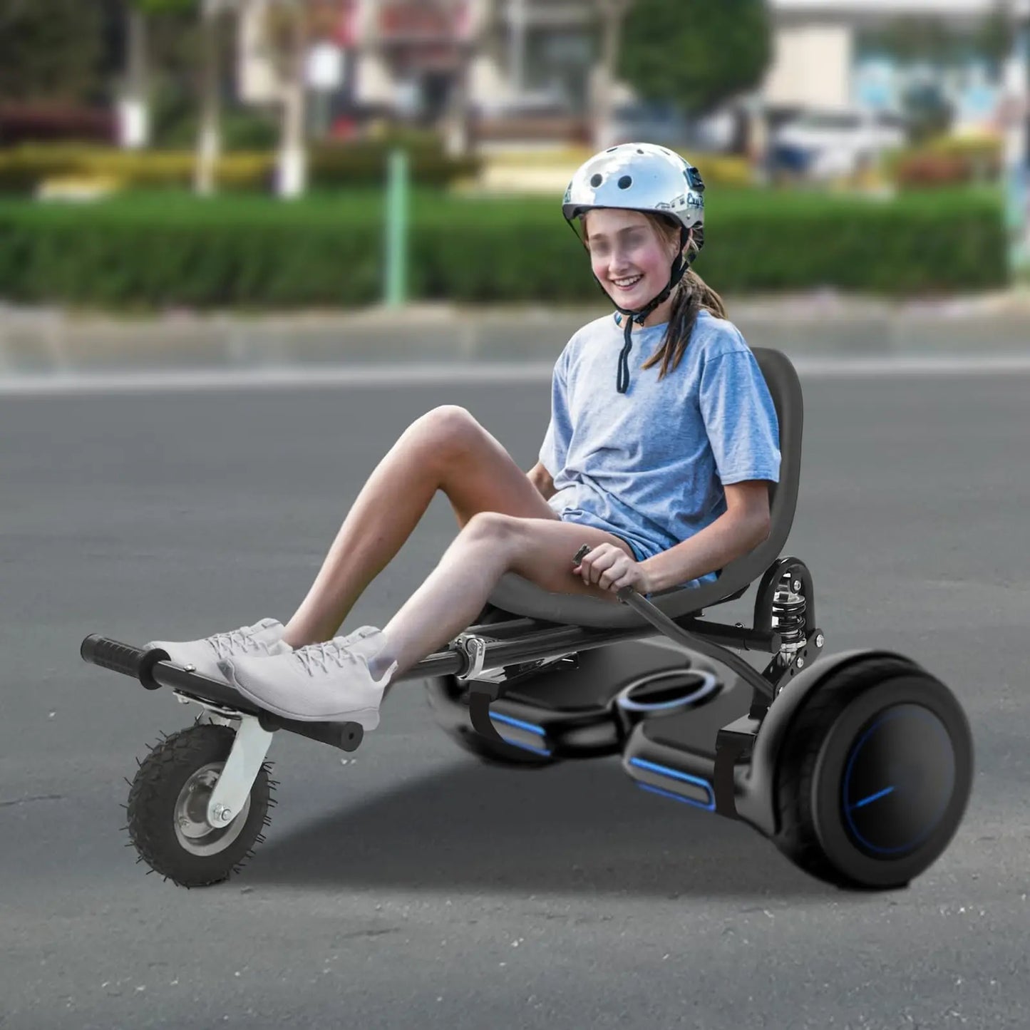 Bymaocar Hoverboard Seat Attachment Go Kart With Dual Rear Shock Absorption