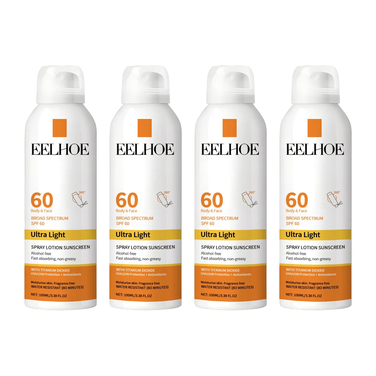 Eelhoe Vitamin E Sunscreen Spray Long Lasting UV Protection