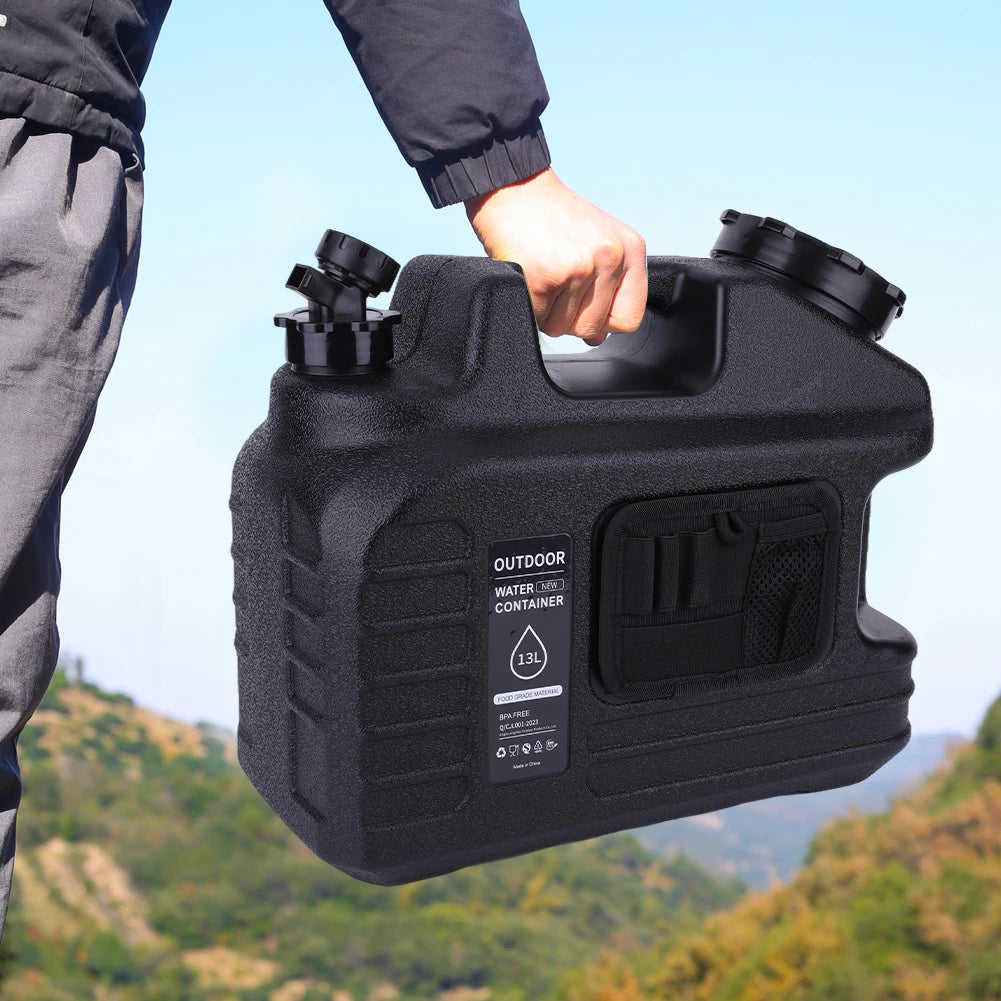 13L Camping Water Jug Removable Spigot Emergency Water Storage Portable for Outdoor Hiking Camping Home Use