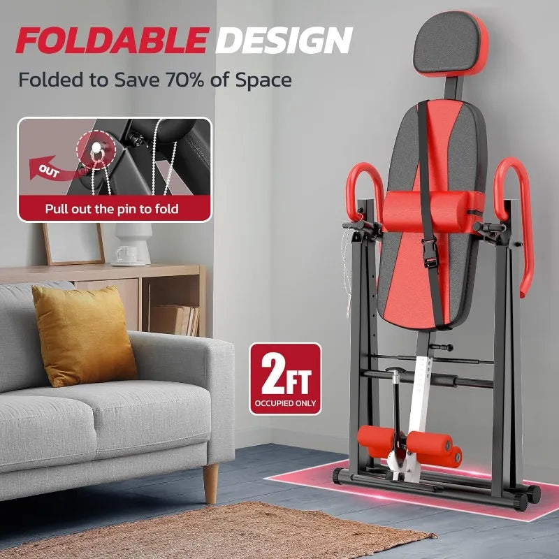 YTYIN Gravity Inversion Table for Back Pain Relief with Lumbar Support
